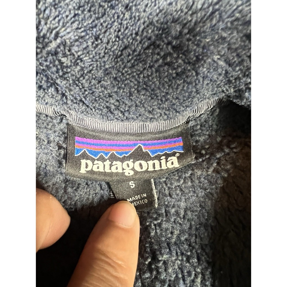 patagonia Fleece Quarter Zip Grayish‎ Blue pullover sweater Size S - Picture 3 of 10